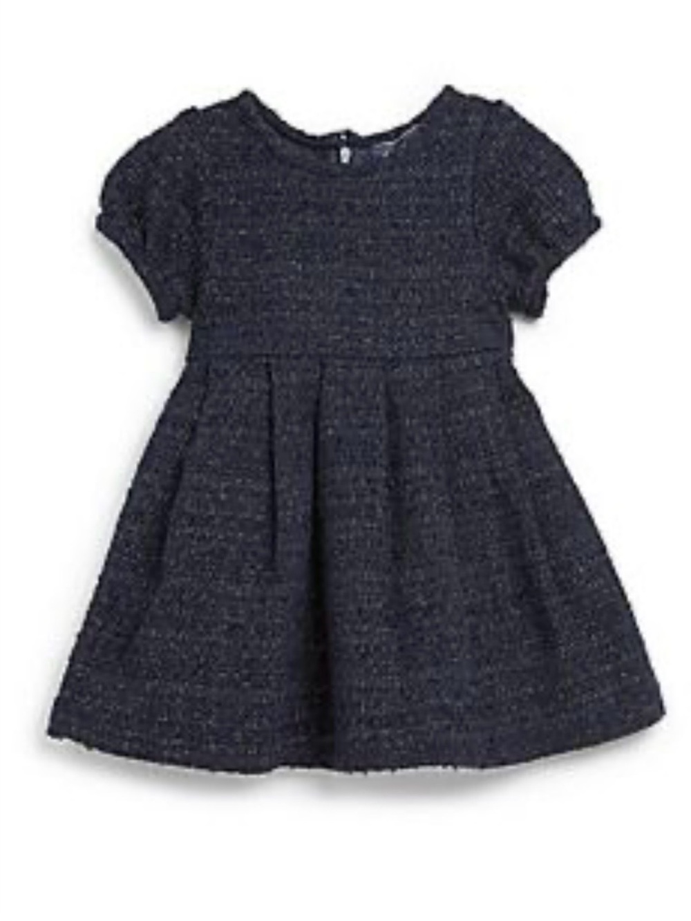 Lili Gaufrette Girl’s Tweed Dress, Navy, 5Y